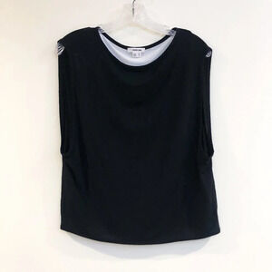 Helmut Lang Black and White Muscle Tank Top Small